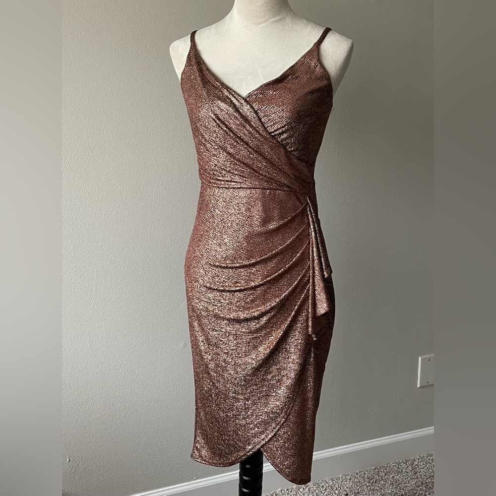 Zokai - Brown and Rose Gold Party Dress